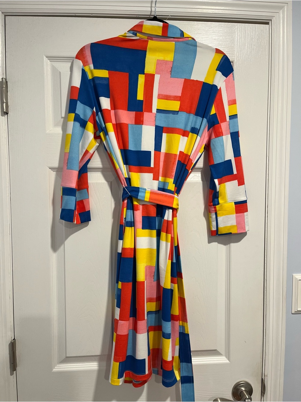 J.Mglaughlin Brynn dress Geometric Wrap Dress - Vibrant Blue, Red & yellow